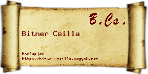 Bitner Csilla névjegykártya