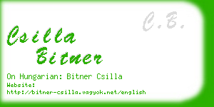 csilla bitner business card